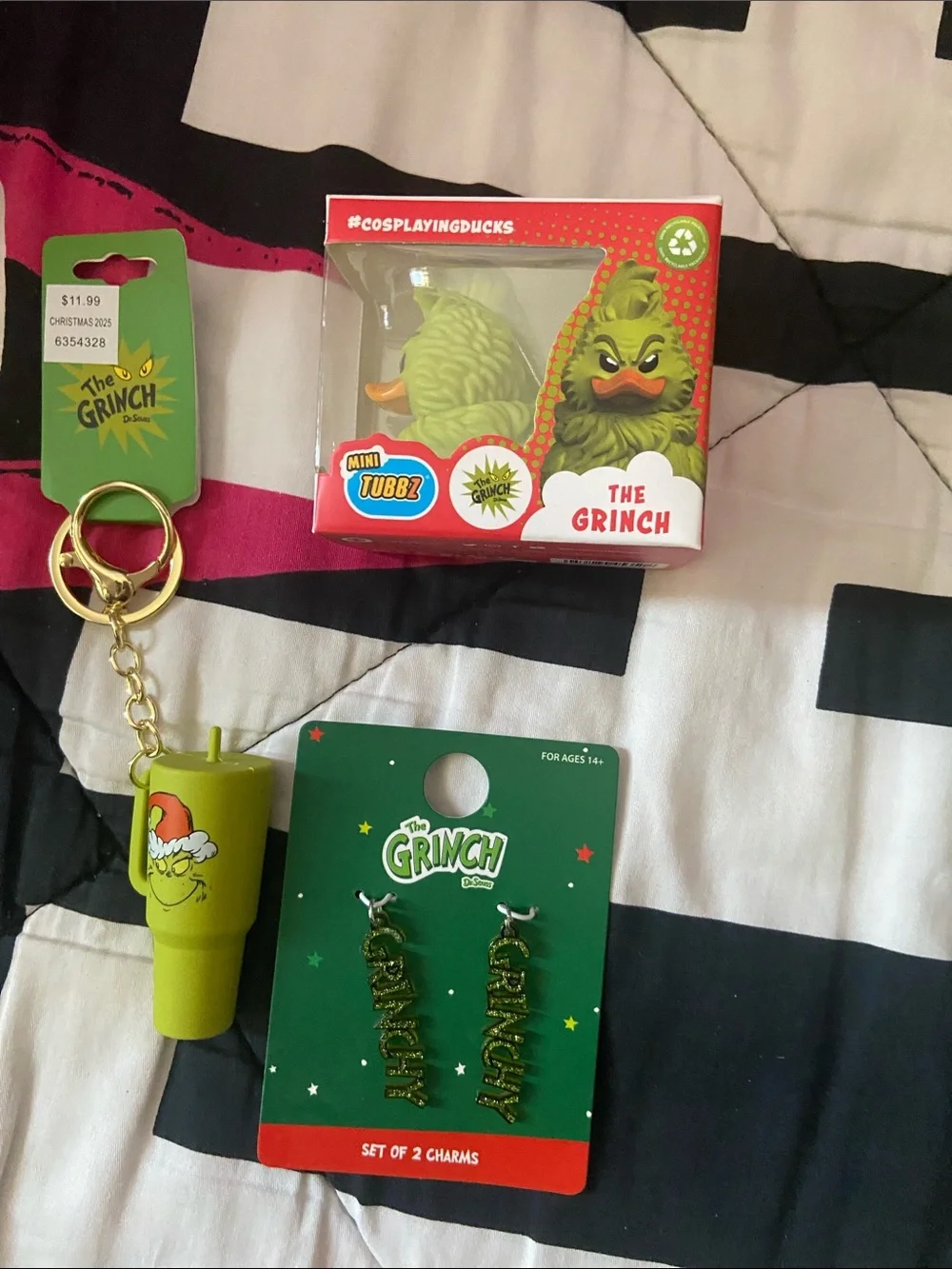 Kids Green Charms & Keychain Gift Set